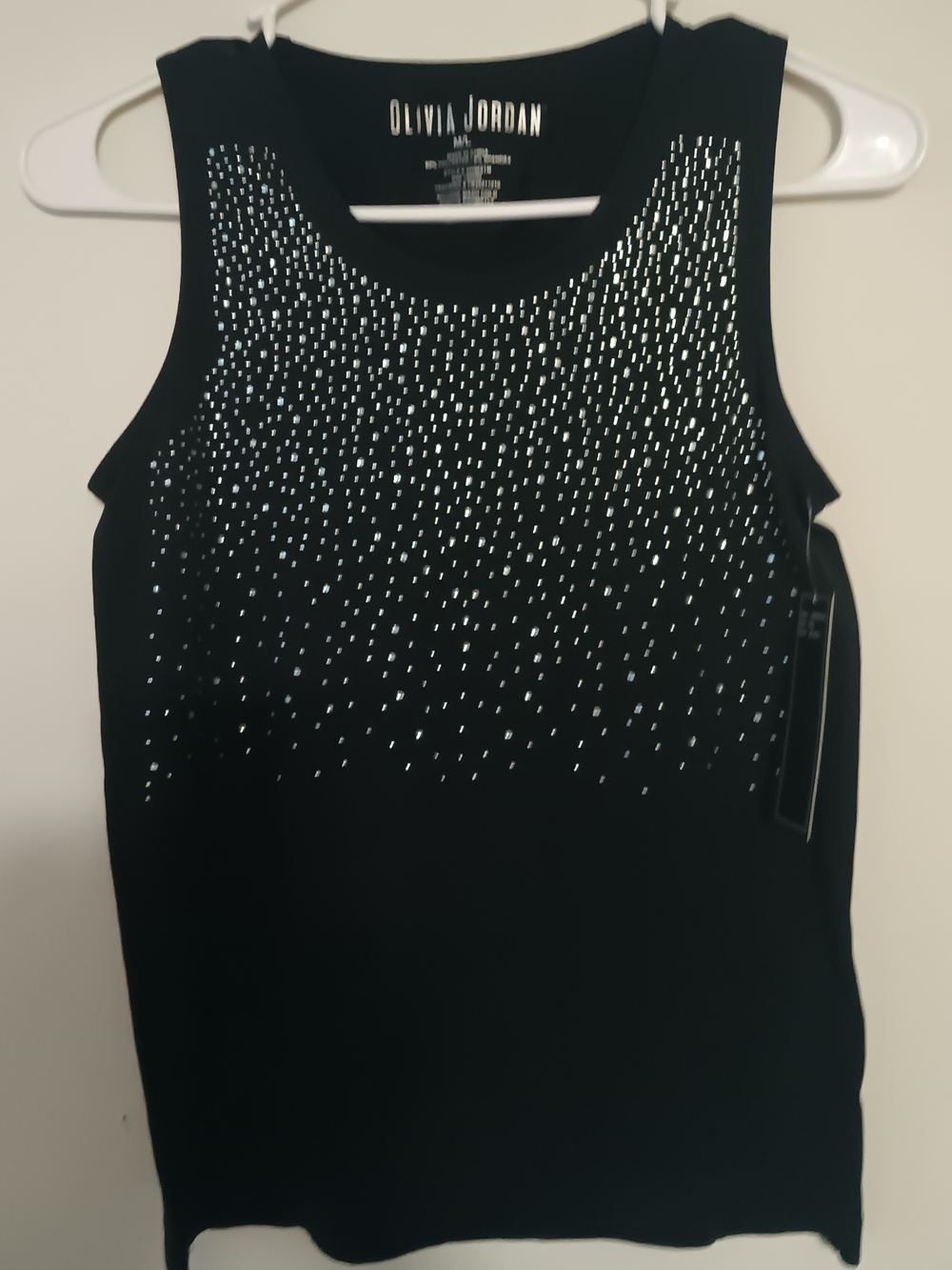 FAUX RHINESTONES TOP